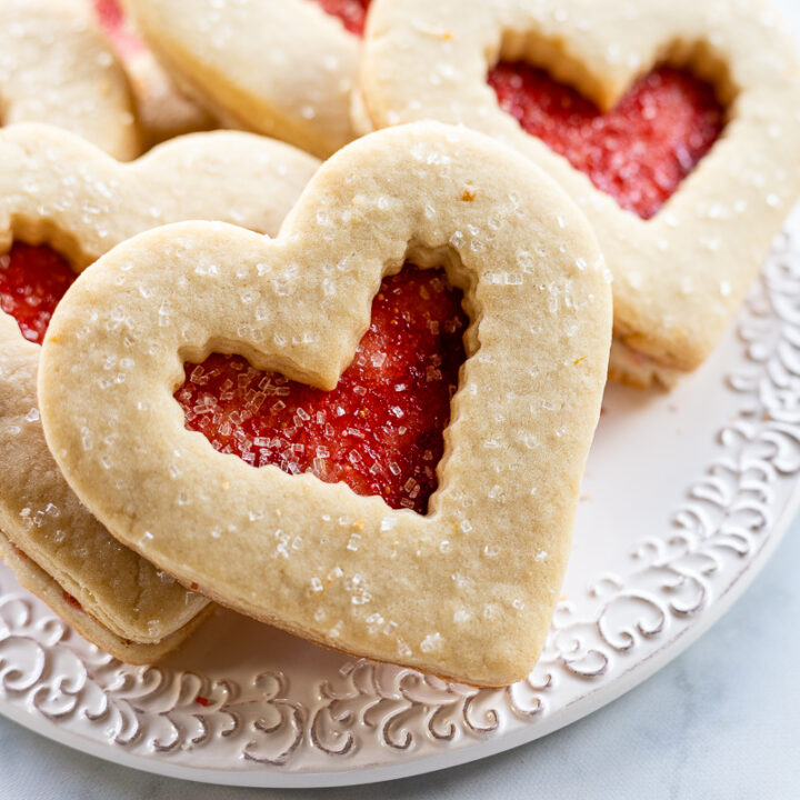 Valentine heart cookies