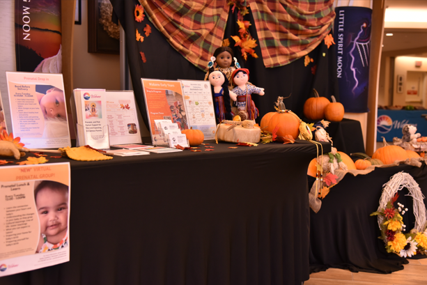 display table with health promotion with a fall theme